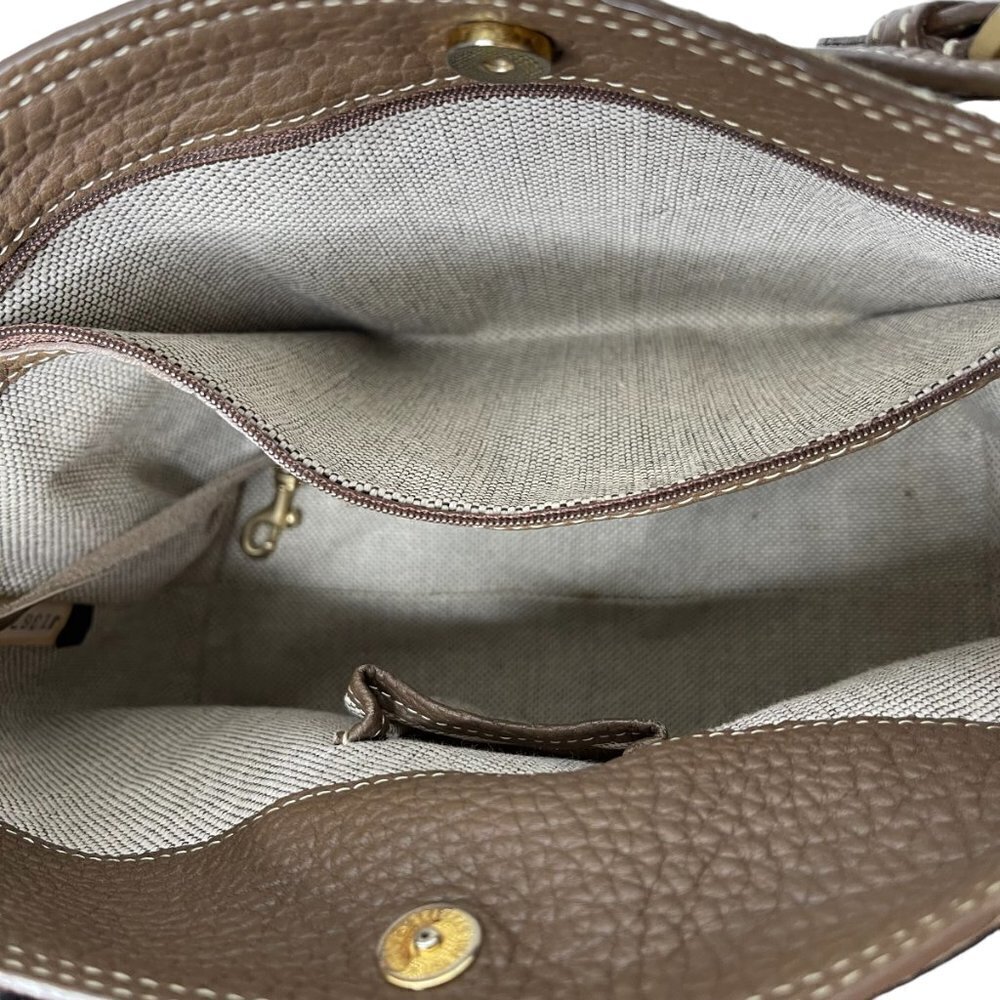 Dooney & Bourke Purse Monogram Canvas Vintage Shoulder Bag Satchel Brown Y2K - Picture 12 of 14